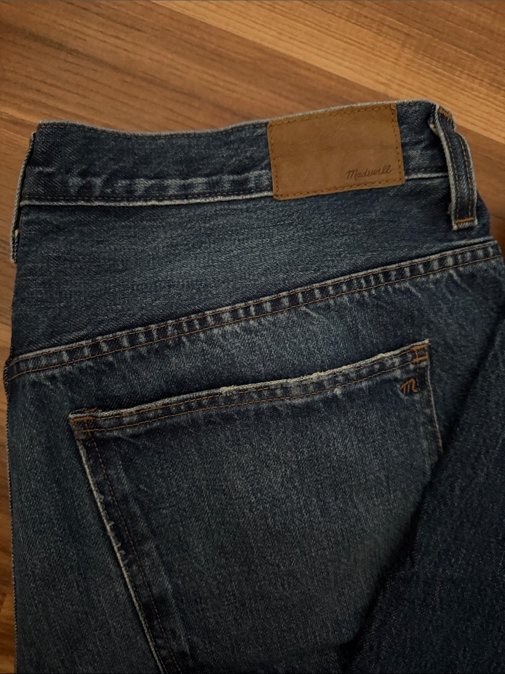 Madewell Dark Blue Wide-Leg Jeans - Picture 3 of 6